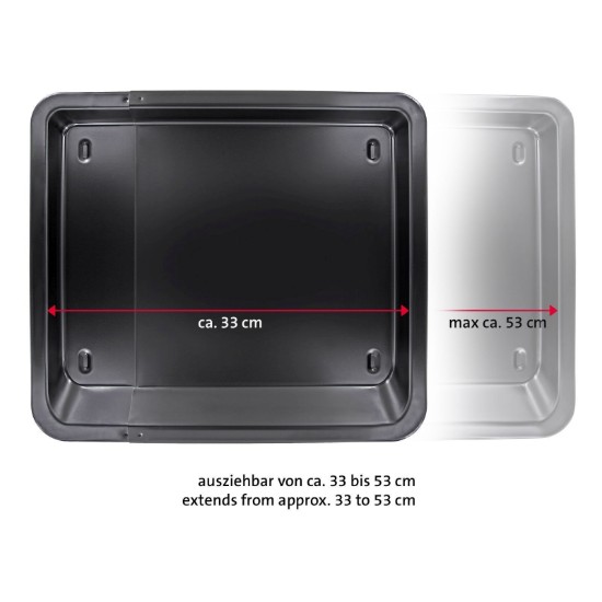 Tava extensibila pentru cuptor, otel, 33 x 33-53 cm - Westmark