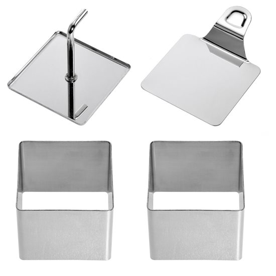 Set forme patrate inox 6,5x6,5 cm, 4 piese - Westmark