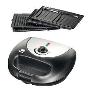 Sandwich-maker, 3 in 1, 1000W, Onyx - Unold