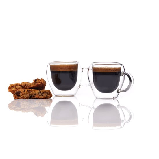 Set 2 cesti espresso, cu perete dublu, 80ml, "LE’XPRESS" - Kitchen Craft