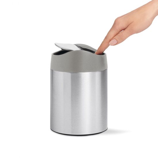 Mini-cos de gunoi pentru masa, 1,5 L, Stainless Steel - simplehuman