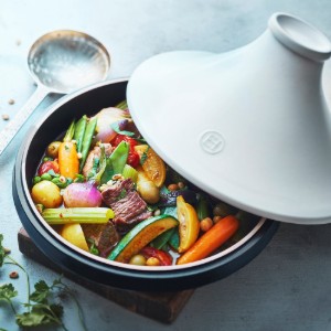 Tajine, ceramica, 27,5cm/2L, "Delight", White&Slate - Emile Henry