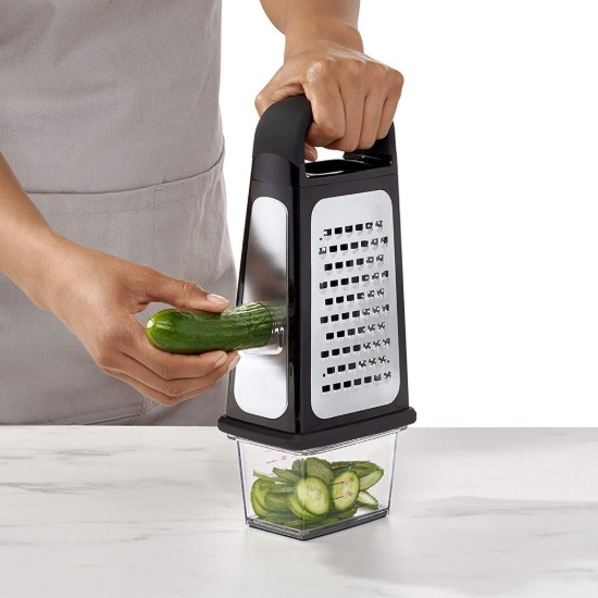 Razatoare multifunctionala, inox, cu recipient, "Good Grips" - OXO