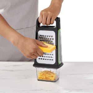 Razatoare multifunctionala, inox, cu recipient - OXO