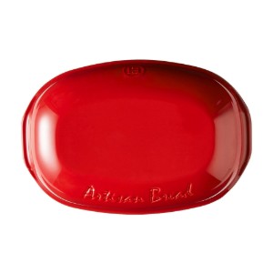 Vas pentru paine artizanala, ceramica, 34x22x15cm, Burgundy - Emile Henry