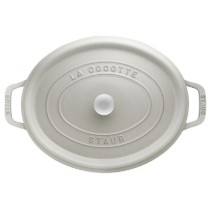 Oala Cocotte ovala, fonta, 31cm/5,5L, White Truffle - Staub