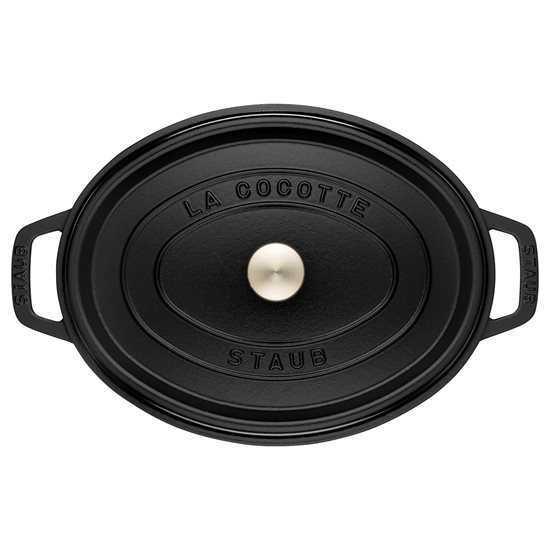 Oala Cocotte ovala, fonta, 33cm/6,7L, Black - Staub