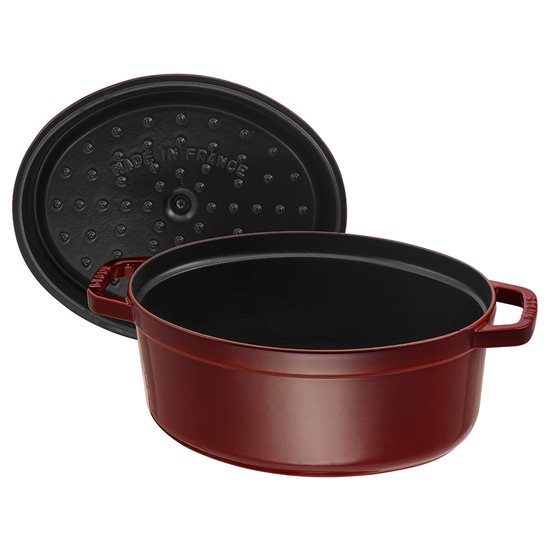 Oala Cocotte ovala, fonta, 33cm/6,7L, Grenadine - Staub