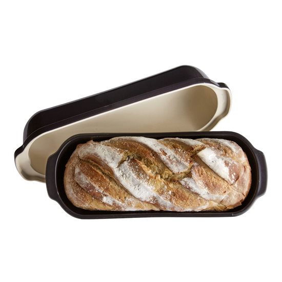 Vas pentru paine Batard, ceramica, 39x16,5cm/4,5L, Charcoal - Emile Henry