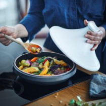 Tajine, ceramica, 27,5cm/2L, "Delight", White&Slate - Emile Henry