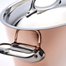 Oala cupru-inox, cu capac, 28cm/8L, "Inocuivre" - de Buyer
