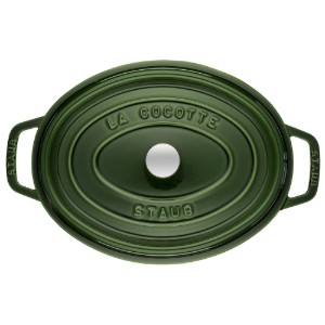 Oala Cocotte ovala, fonta, 33cm/6,7L, Basil - Staub