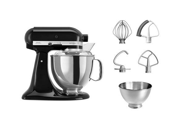 Mixer cu bol 4.8L, Artisan, Model 175, Onyx Black - KitchenAid