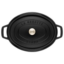 Oala cocotte ovala, fonta, 31cm/5,5 l, Black - Staub