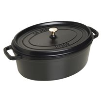 Oala Cocotte ovala, fonta, 37cm/8L, Black - Staub