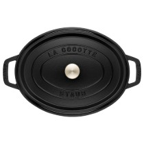 Oala Cocotte ovala, fonta, 37cm/8L, Black - Staub