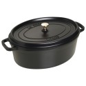 Scump/De Lux Staub Oala cocotte ovala, fonta, 41cm/12L, Black