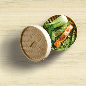 Set pentru gatit la aburi, bambus, 20 cm - Kitchen Craft
