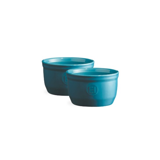 Set 2 boluri ramekin, 10,5 cm, Mediterranean Blue - Emile Henry