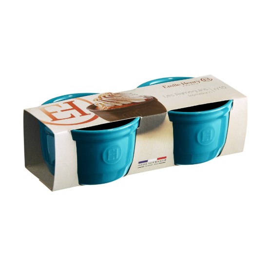 Set 2 boluri ramekin, 10,5 cm, Mediterranean Blue - Emile Henry