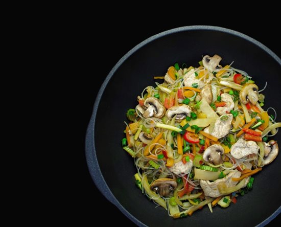 Tigaie wok, aluminiu, 26 cm - AMT Gastroguss