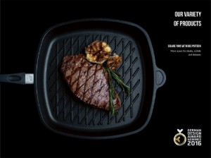 Tigaie grill patrata, aluminiu, 28 x 28 cm - AMT Gastroguss