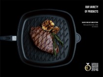 Tigaie grill patrata, aluminiu, 28 x 28 cm, inductie - AMT Gastroguss