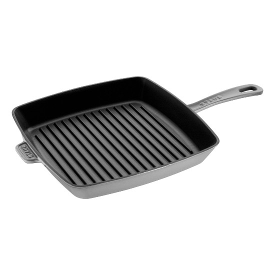 Tigaie grill patrata, fonta, 30 cm, Graphite Grey - Staub