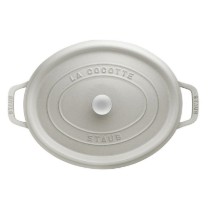 Oala Cocotte ovala, fonta, 27cm/3,2L, White Truffle - Staub