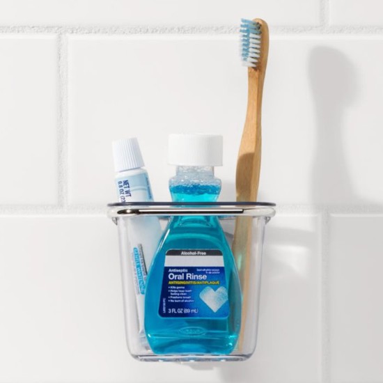 Suport cu ventuza pentru accesorii baie, plastic, "StrongHold" - OXO