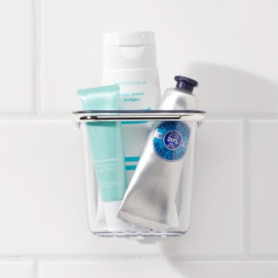 Suport cu ventuza pentru accesorii baie, plastic, "StrongHold" - OXO