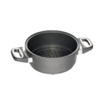 Set 3 piese pentru gatit la aburi, aluminiu, 20cm/3L - AMT Gastroguss
