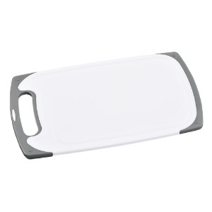 Tocator plastic, 40 x 24,5 cm, grosime 1 cm, Alb/Gri - Kesper