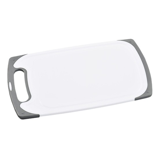 Tocator plastic, 40 x 24,5 cm, grosime 1 cm, Alb/Gri - Kesper
