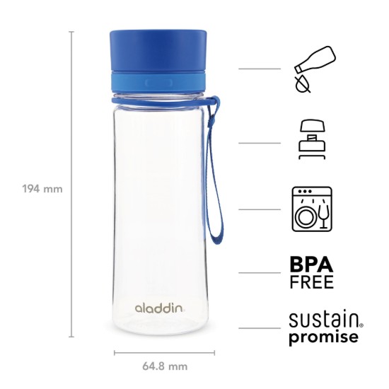 Sticla plastic, 350ml, "Aveo", Albastru - Aladdin