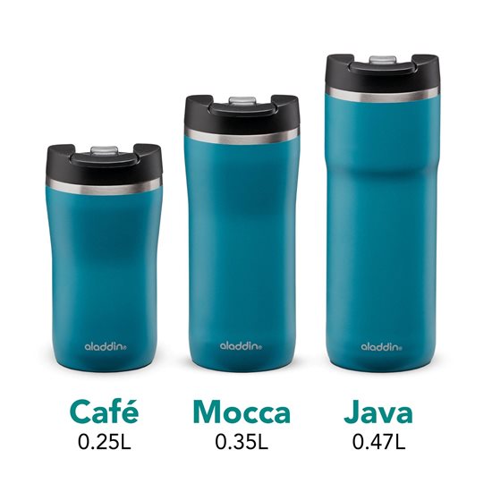 Termos inox, 250ml, "Cafe Thermavac", Aqua Blue - Aladdin