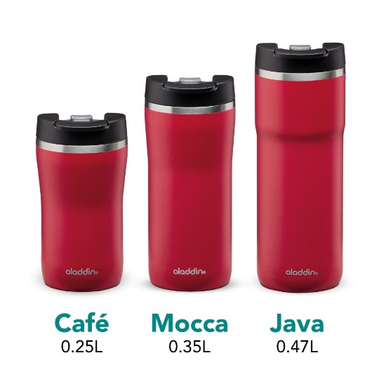 Termos inox, 250ml, "Cafe Thermavac", Cherry Red - Aladdin