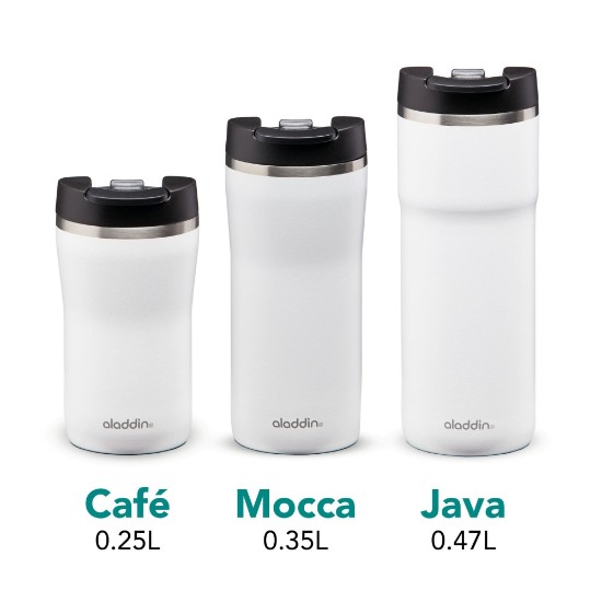 Termos inox, 250ml, "Cafe Thermavac", Snowflake White - Aladdin