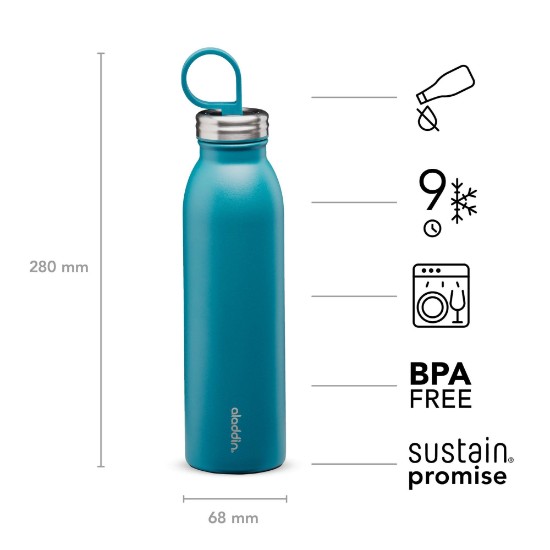 Sticla inox, 550ml, "Chilled Thermavac", Aqua Blue - Aladdin