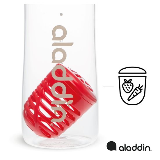 Sticla plastic cu infuzor, 700ml, Rosu - Aladdin