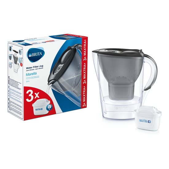 Starter pack BRITA Marella 2,4 L (grey) + 3 filtre Maxtra+