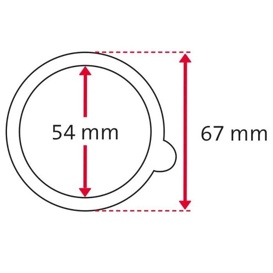 Set 6 garnituri pentru borcan, 67 mm, cauciuc - Westmark