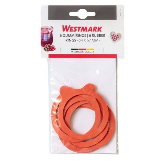 Set 6 garnituri pentru borcan, 67 mm, cauciuc - Westmark