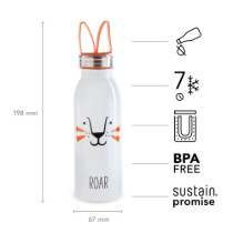 Sticla apa, inox, 430ml, "Zoo"- model tigru - Aladdin