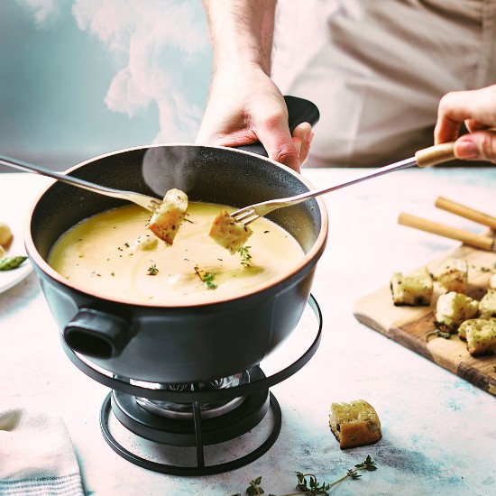 Set fondue, 22cm/2,1L, "Delight", Slate - Emile Henry