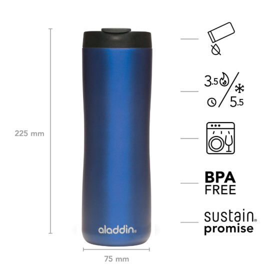 Cana termos, 470ml, Albastru - Aladdin