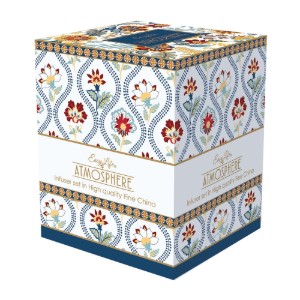 Cana portelan, 350ml, cu capac si infuzor, "Paisley Abundance", portelan - Nuova R2S