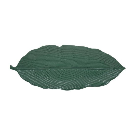 Platou 39 x 16 cm portelan "Tropical Leaves Green" - Nuova R2S