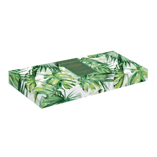 Platou 39 x 16 cm portelan "Tropical Leaves Green" - Nuova R2S