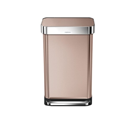 Cos de gunoi cu pedala, 45 L, Rose Gold - simplehuman